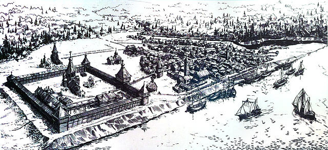 Реконструкция Мангазеи. Фото: https://ru.wikipedia.org