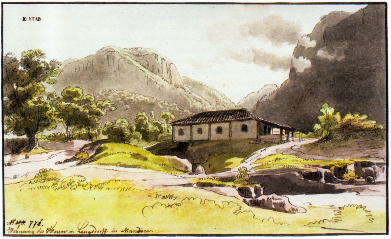 Дом Лангсдорфа в Мандиоке недалеко от Рио-де-Жанейро, картина Томаса Эндера, 1817–1818 гг. Фото: https://de.wikipedia.org
