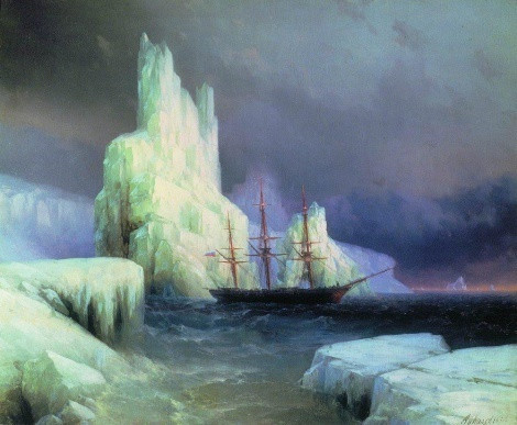 The artist Ivan Aivazovsky. «Ice mountains in Antarctica»