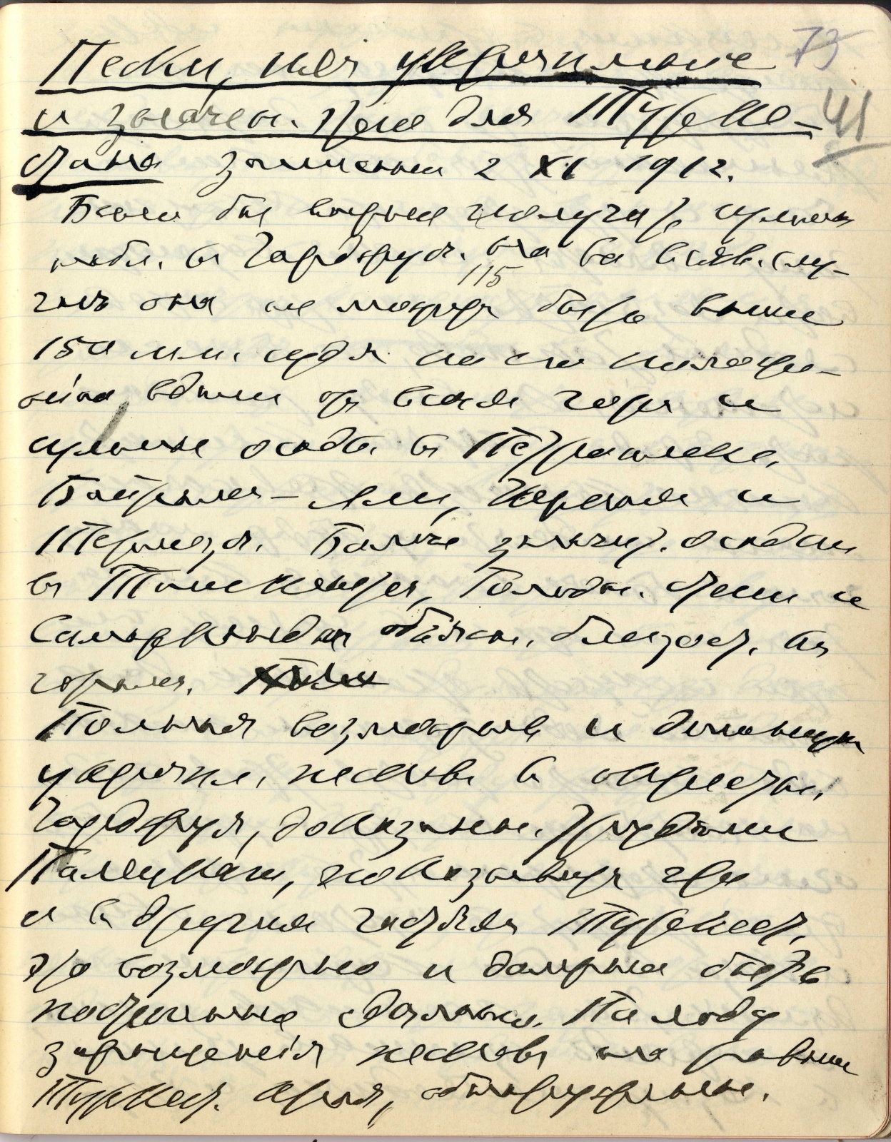Фрагмент дневников А.И. Воейкова. Фото: Научный архив РГО