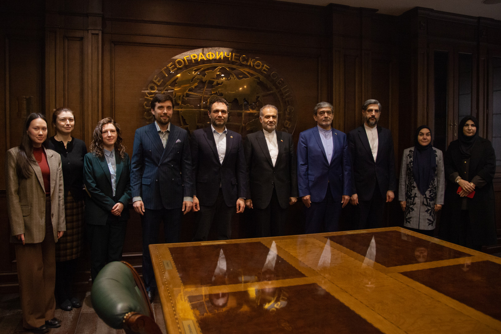 Participants of the meeting at the Headquarters of the Russian Geographical Society. Photo: Anna Yurgenson / RGS press service