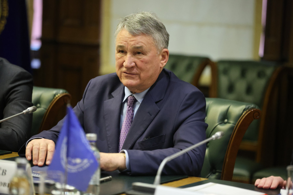 Председатель Управляющего совета РГО, член Попечительского совета РГО, заместитель председателя Совета Федерации Федерального собрания Российской Федерации Юрий Воробьев. Фото: пресс-служба РГО / Евгений Мессман