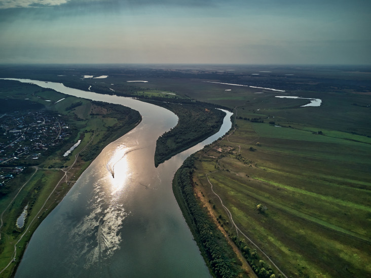 Иртыш с высоты птичьего полета. Фото: Игорь Федоров, участник конкурса РГО «Самая красивая страна»