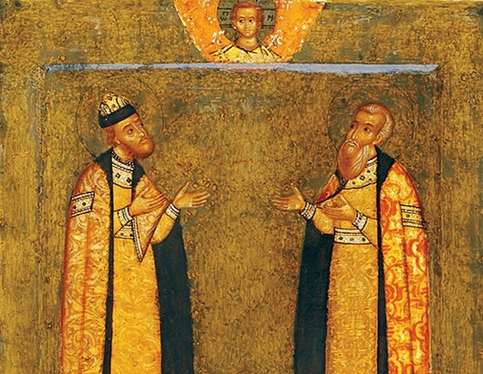 Благоверный князь Михаил Черниговский и боярин его мученик Феодор. Иконы Московского Кремля