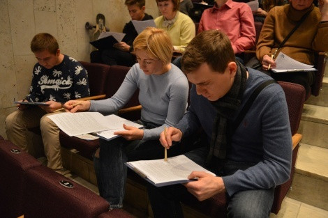 The participants of the Geographical dictation of 2015