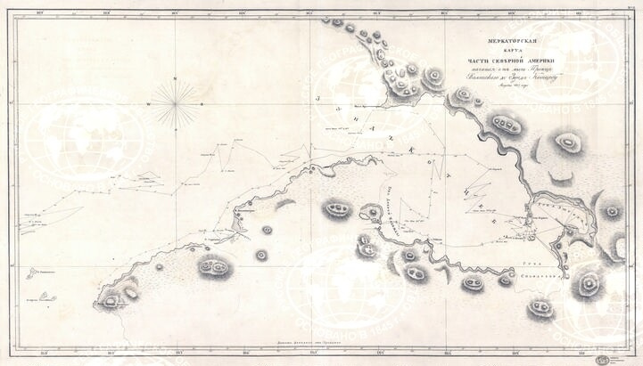 На геопортале рго опубликован российский атлас 1800. Экспедиция Коцебу карта. Лоция Берингова моря. Карты путешествий Коцебу. Залив Коцебу на карте.