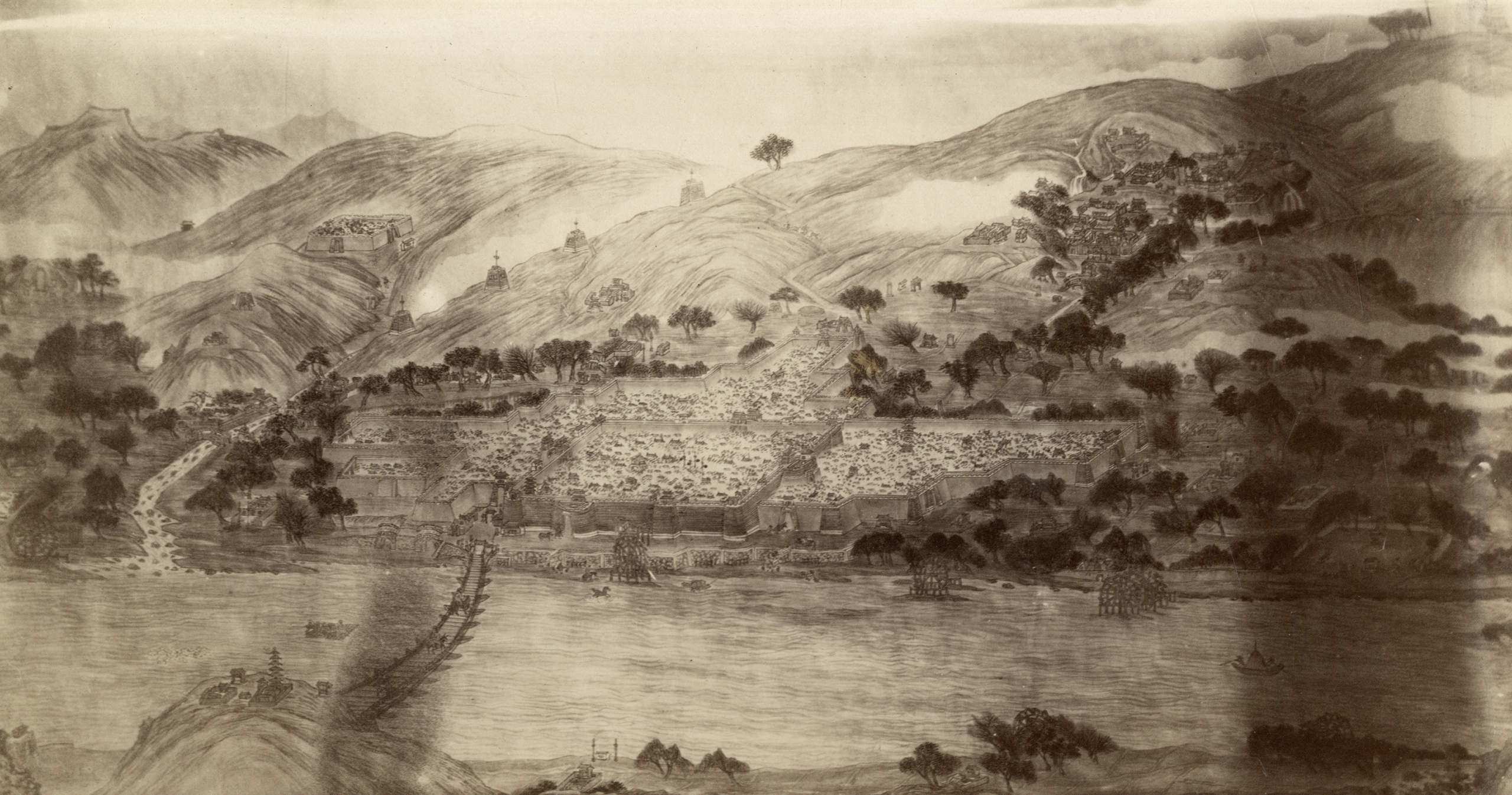 План китайского города Лань-Чжоу. Фото: Научный архив РГО
