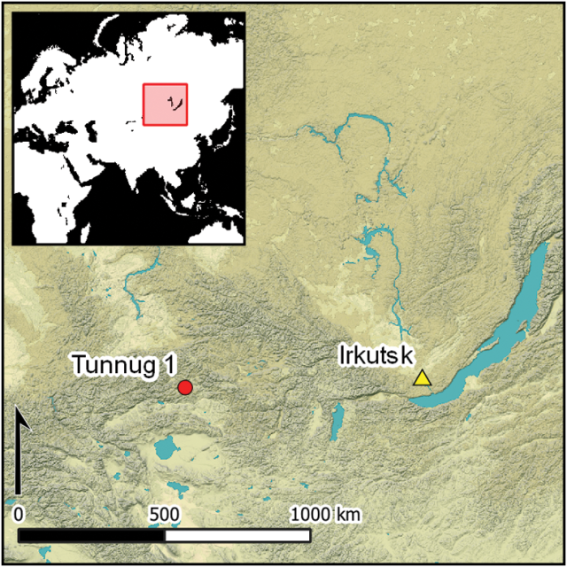 Туннуг-1, расположенный в труднодоступной болотистой пойме в Долине Царей Тувы. Изображение: Antiquity Publications Ltd.