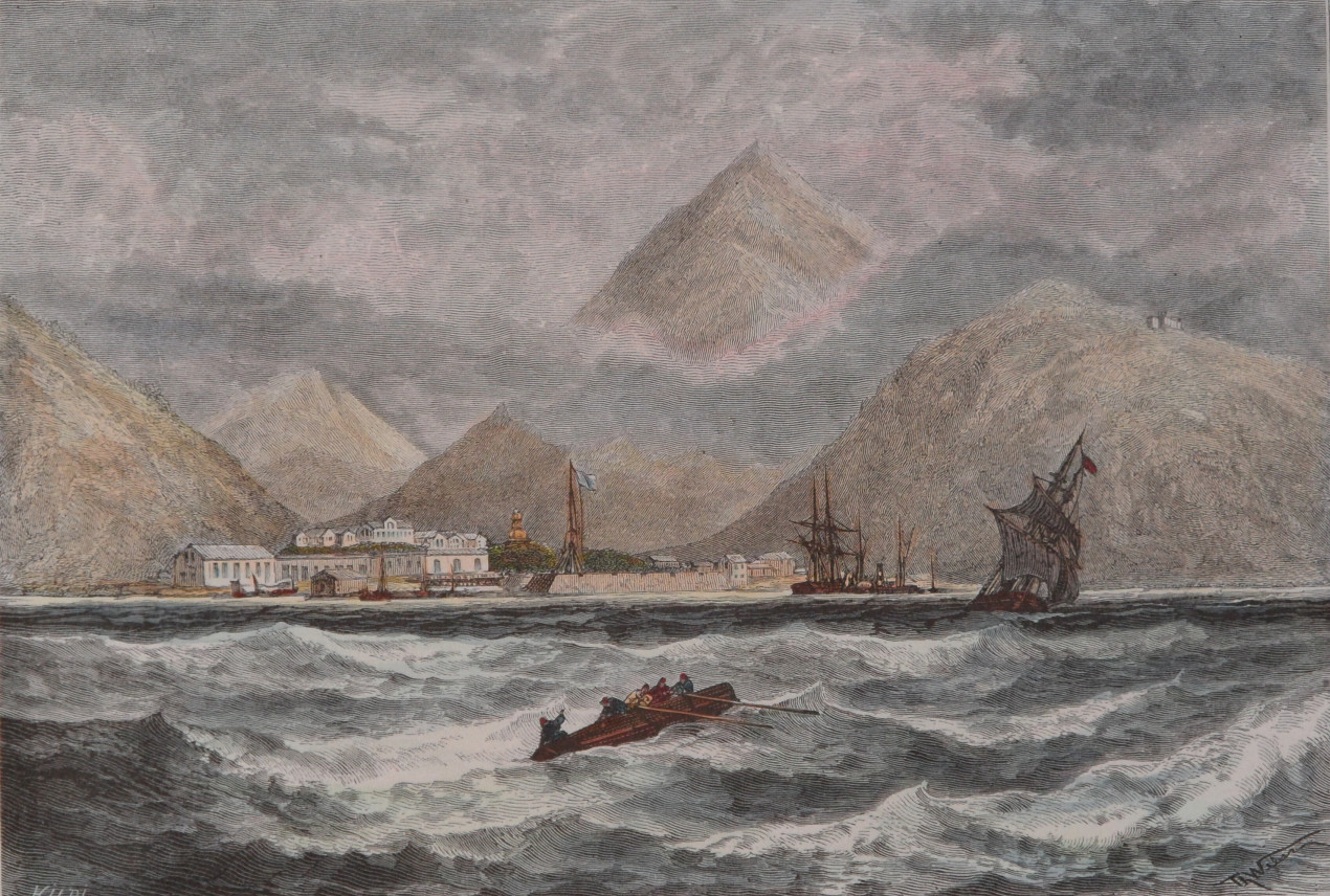 Порт Аян в 1870 году. Иллюстрация: wikipedia.org