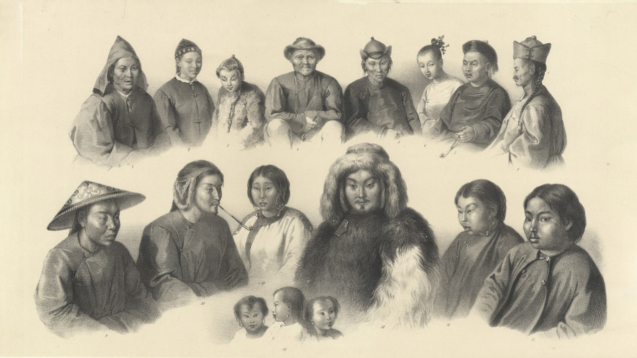 Residents of the Amur River banks, ethnographic materials from Maack's expedition to the Amur region, 1855. Photo: Scientific Archive of the RGS