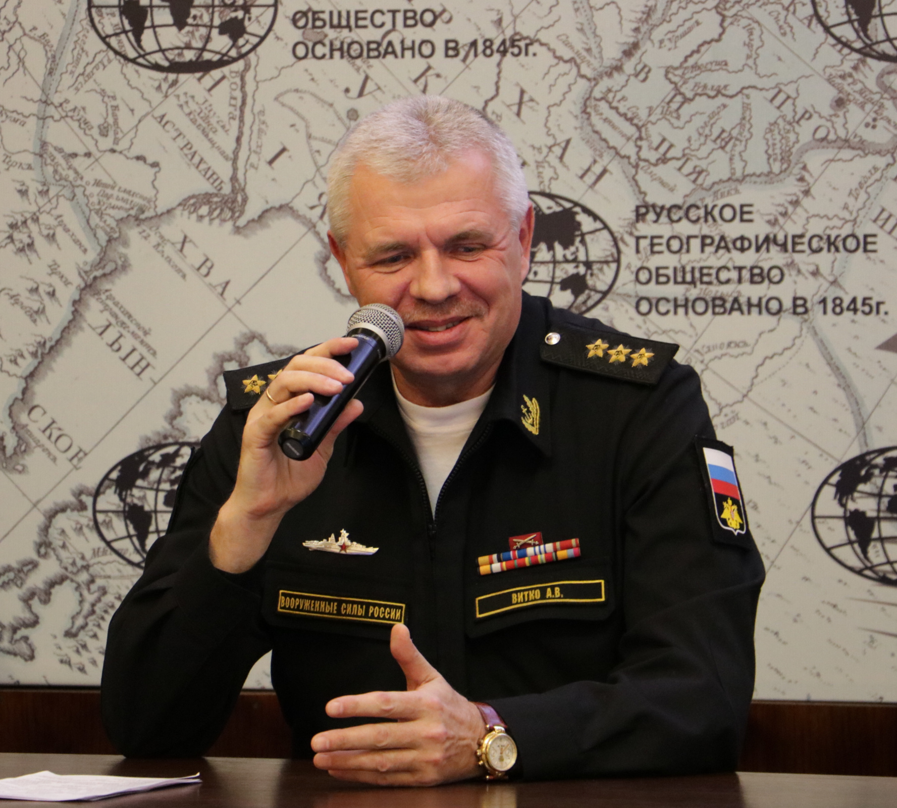 Начальник Главного штаба ВМФ России адмирал Александр Витко. Фото: Татьяна Николаева 