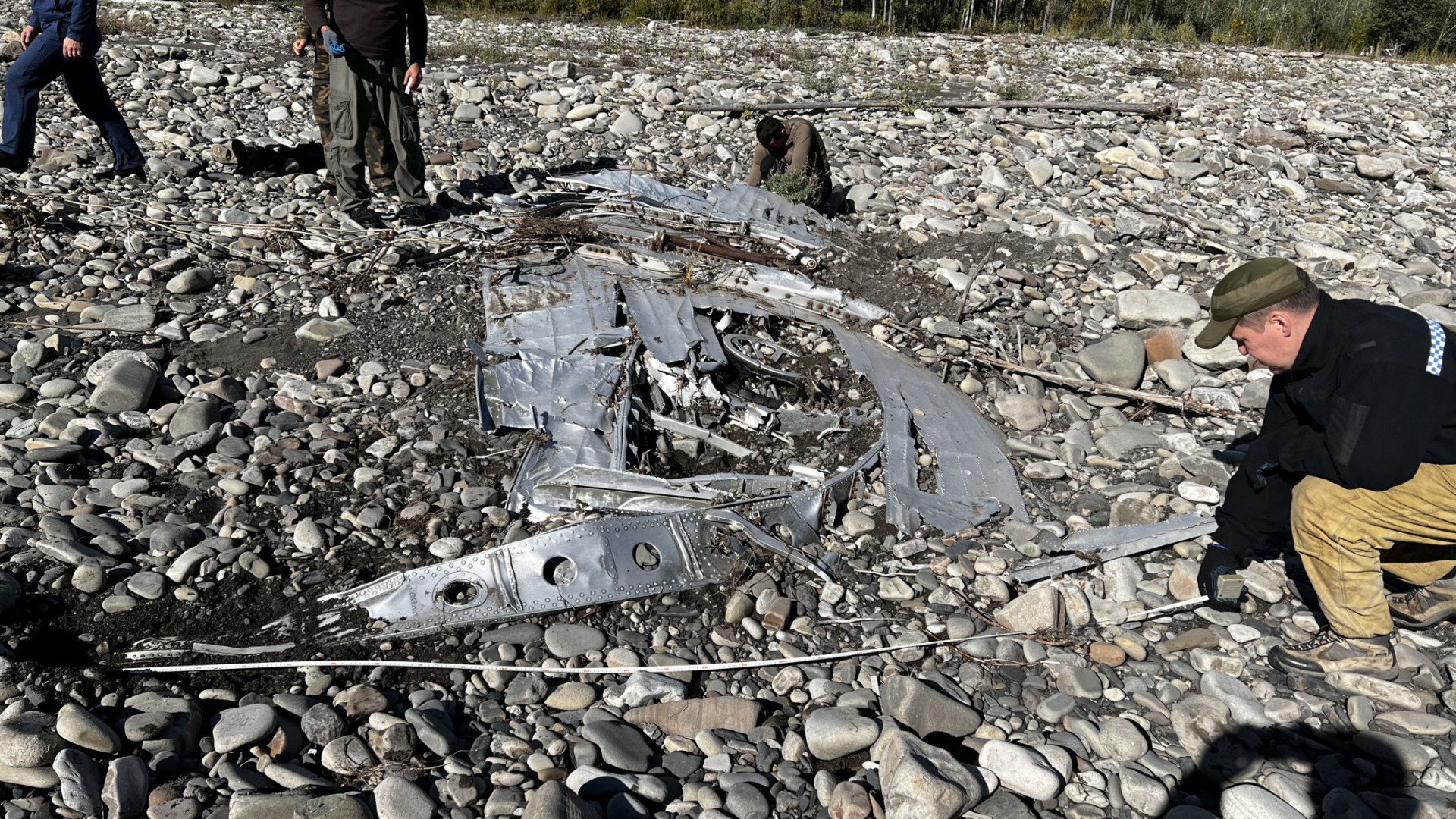На месте аварии Р-40 Kittyhawk старшего сержанта Дьякова. Фото: Александр Климов