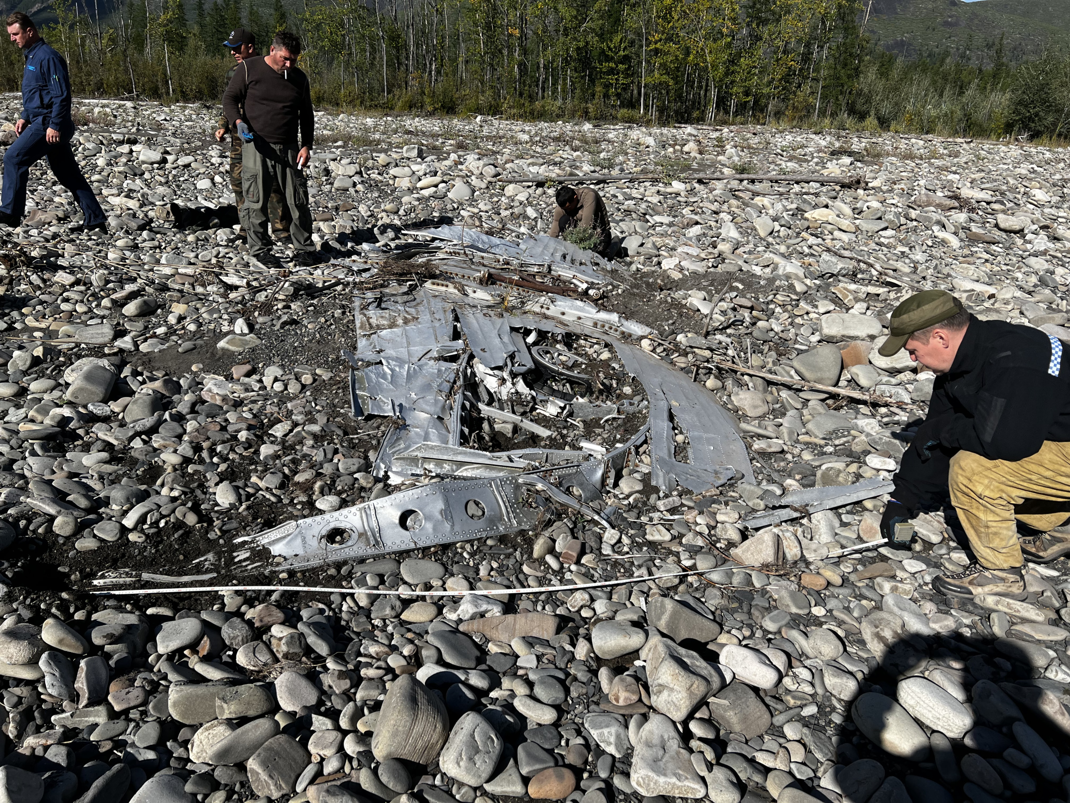 На месте аварии Р-40 Kittyhawk старшего сержанта Дьякова.  Фото: Александр Климов