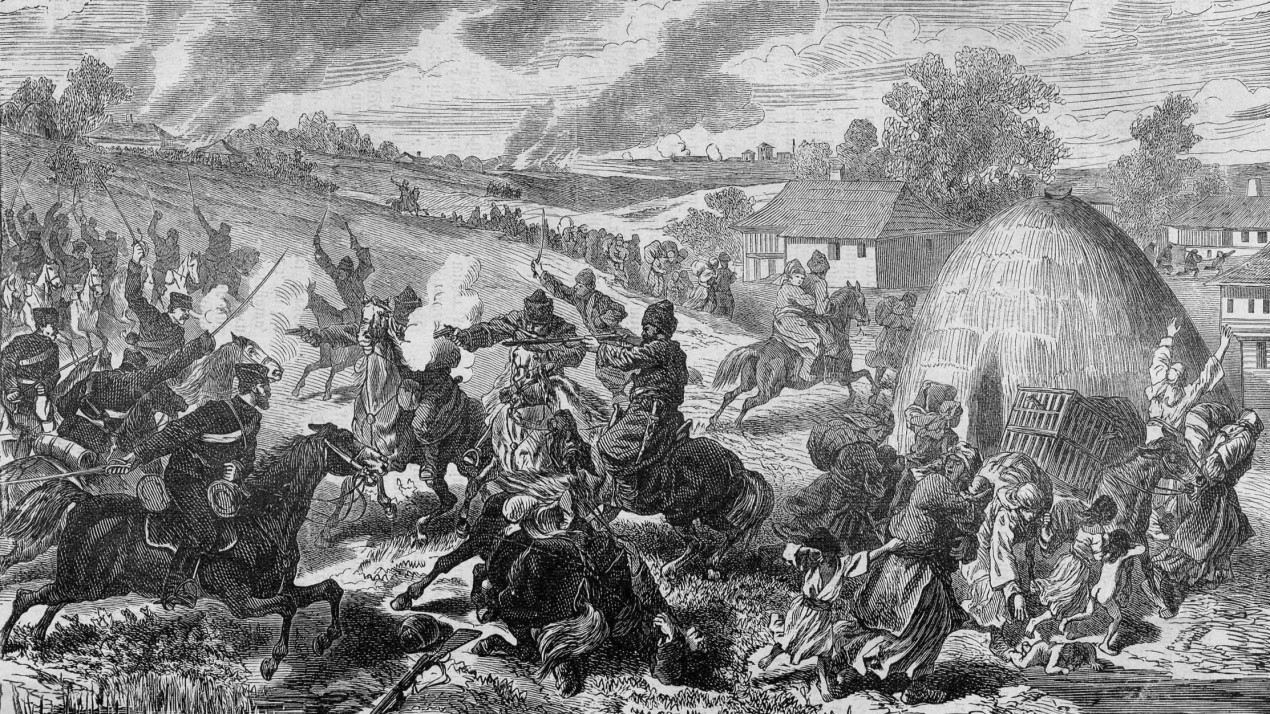 Великий восточный кризис. Сербские солдаты атакуют османскую армию. Фото: https://en.wikipedia.org