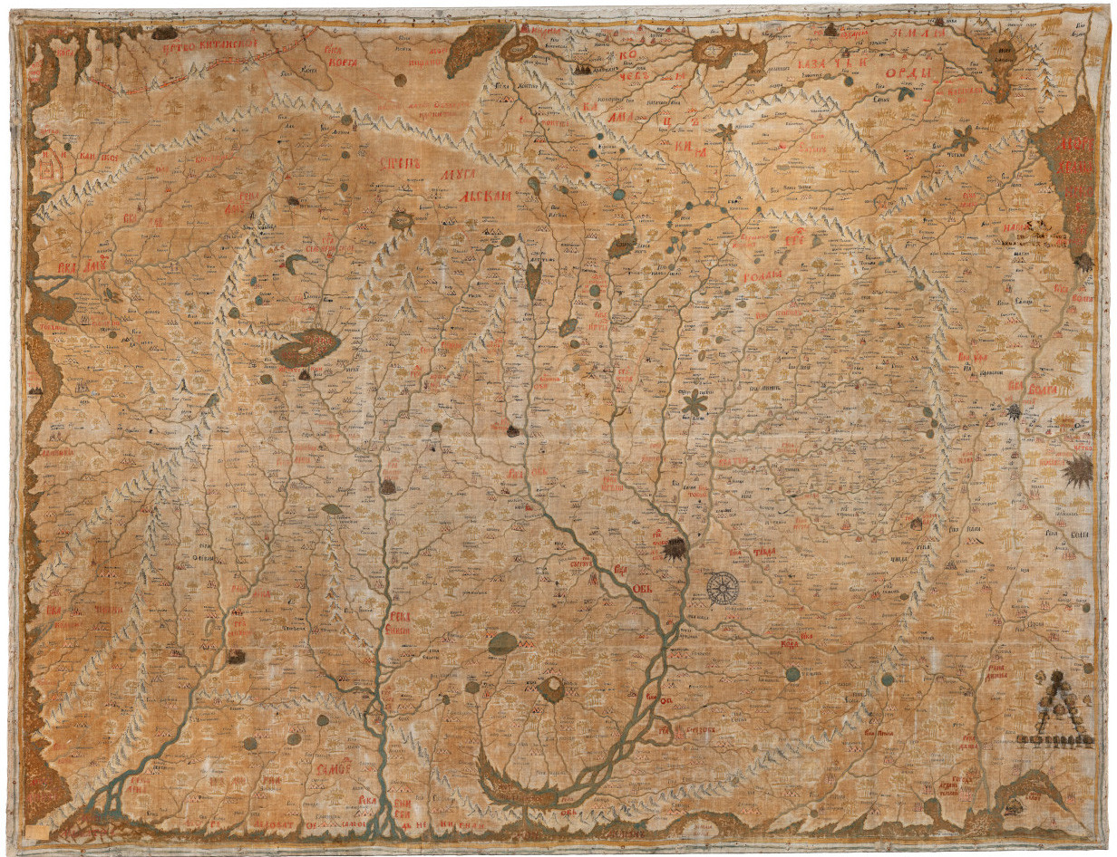 «Чертеж всех сибирских городов и земель» Семена Ремезова. Фото: Картографический фонд РГО