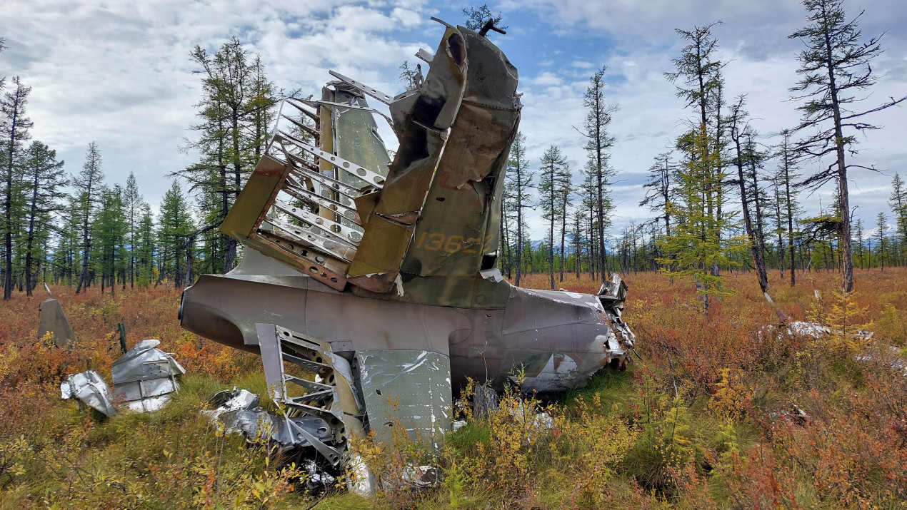 Останки самолета Якова Чередниченко нашли в 20 км от села Сасыр. Фото: Павел Филн