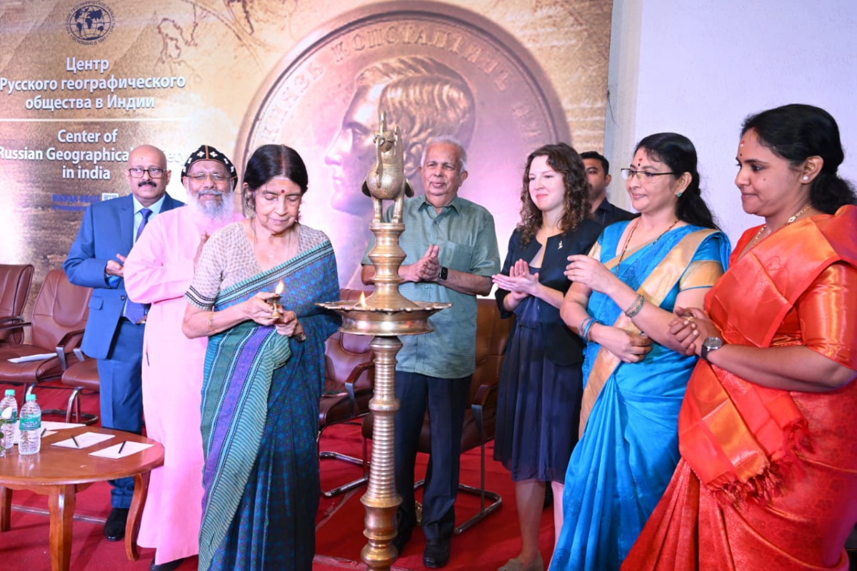 The rite of blessing. Photos provided by the RGS Center in India