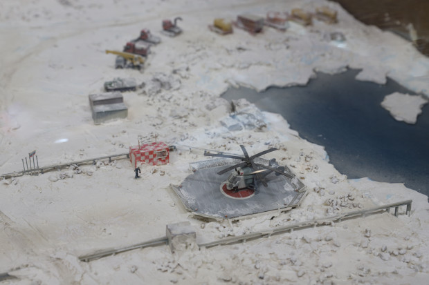 Макет антарктической станции. Фото: музей Арктики и Антарктики