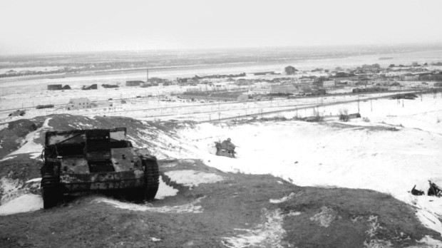 Stalingrad, Mamayev Kurgan, light French armored personnel carrier. Photo: https://waralbum.ru