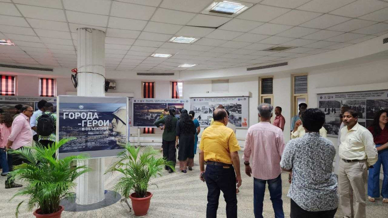 At the RGS exhibition. Photo: Ratish Nair