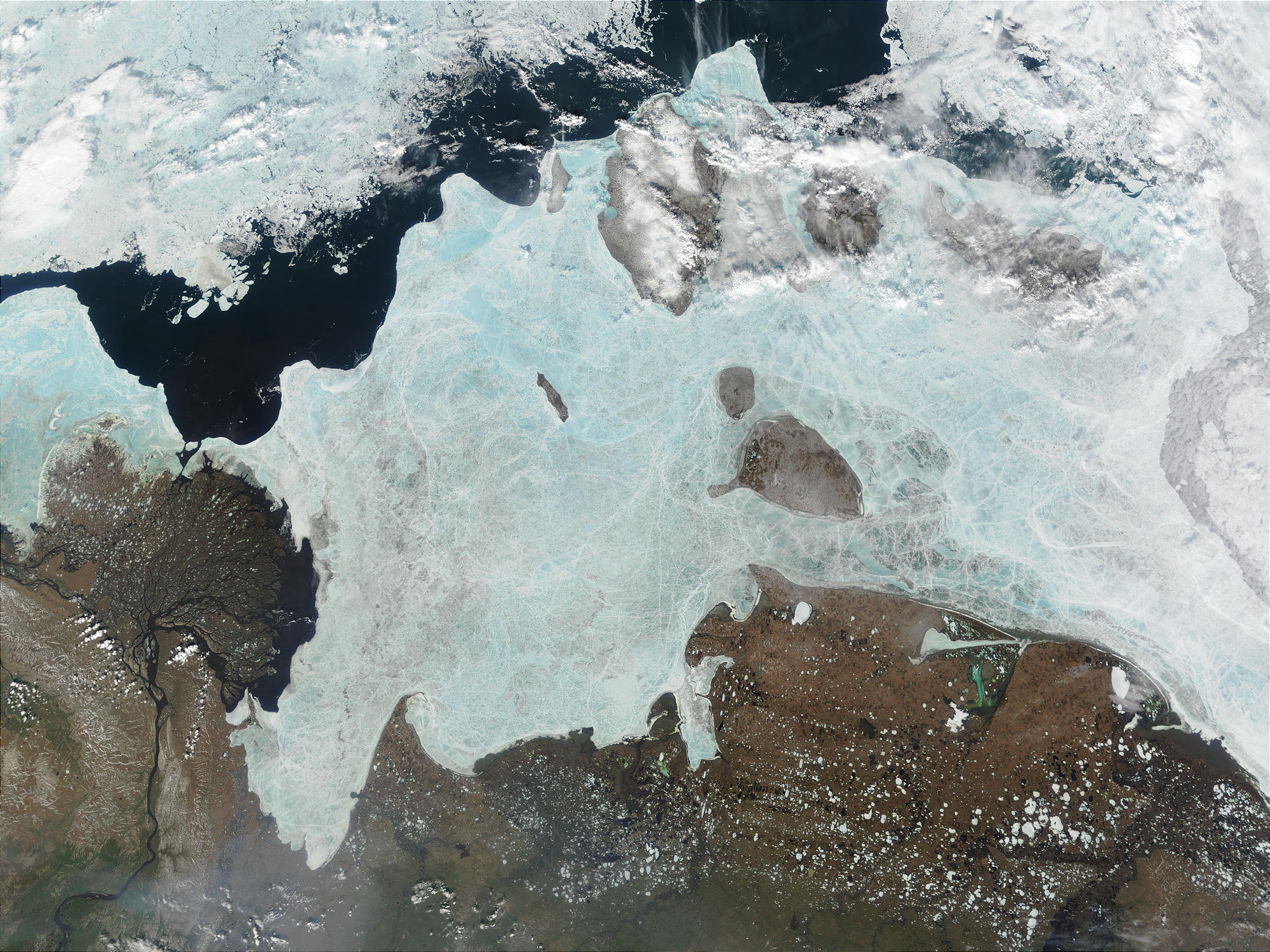 Новосибирские острова. Фото:wikipedia.org_visibleearth.nasa.gov