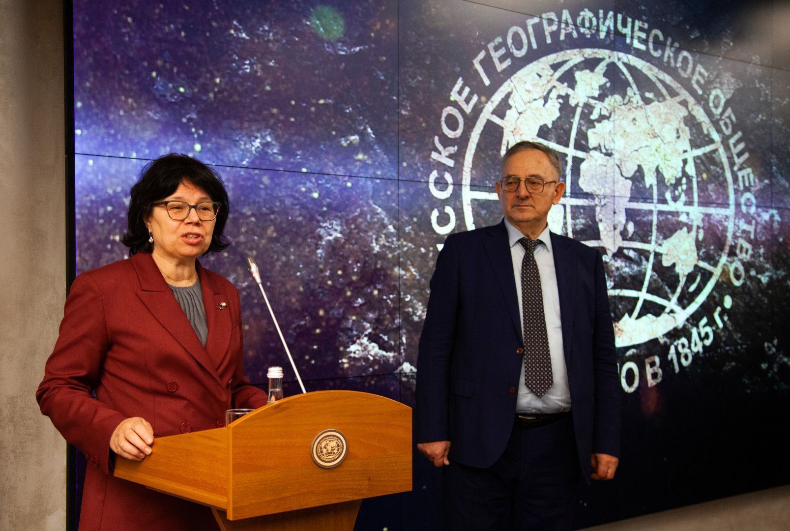 На конференции в Штаб-квартире Русского географического общества в Москве. Фото: Анна Юргенсон/пресс-служба РГО