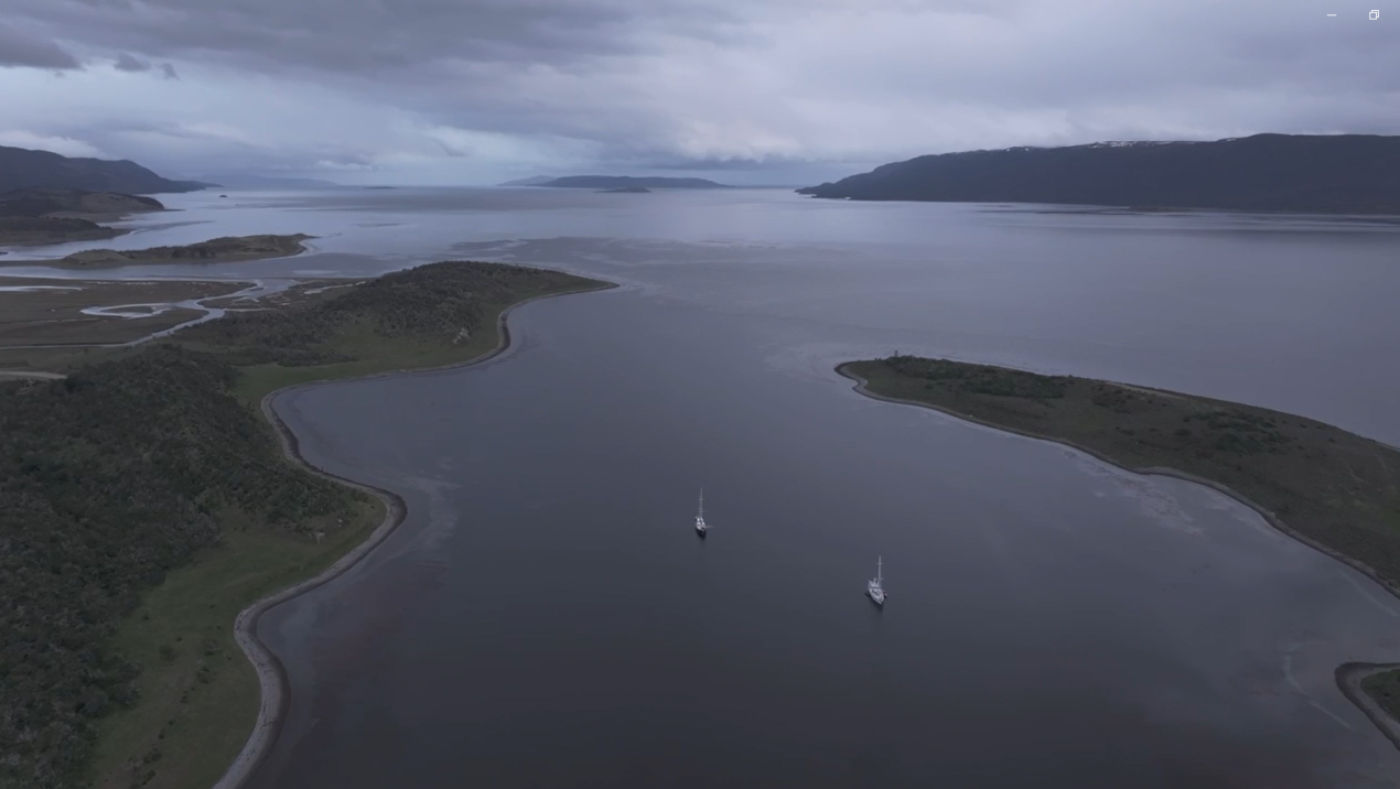 View of the bay of Harberton (Tierra del Fuego), where Fedor Konyukhov and members of his staff waited out the inclement weather in the Drake Passage. Photo: Oskar Konyukhov