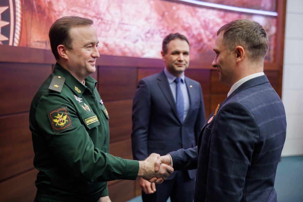 At a meeting of the Coordination Center for the Promotion and Implementation of RGS projects in the Armed Forces of the Russian Federation. Photo: Russian Ministry of Defense