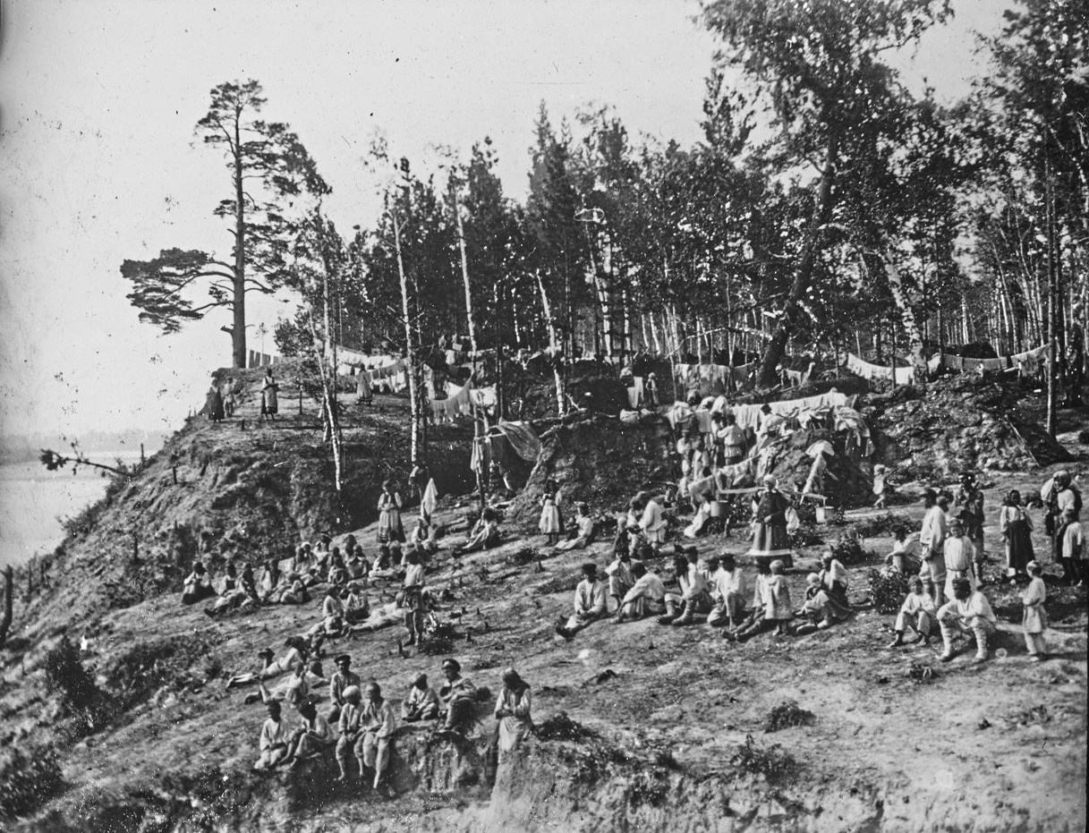 Новосибирск. Переселенцы в Кривощёково. Фото: wikipedia.org/снимок из архива барона де Бай, 1897 год