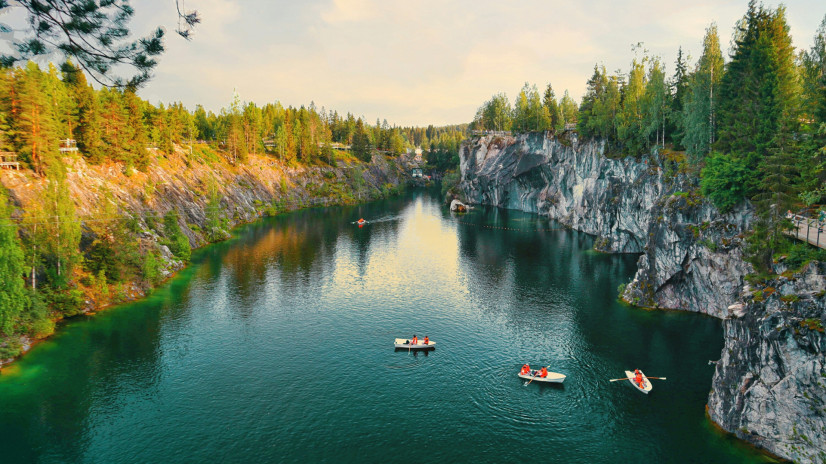 Landscapes of the marble canyon of Ruskeala Mountain Park in the Sortavala District of the Republic of Karelia. Photo: Evgeny Akimenko, participant of the photo contest "The Most Beautiful Country"