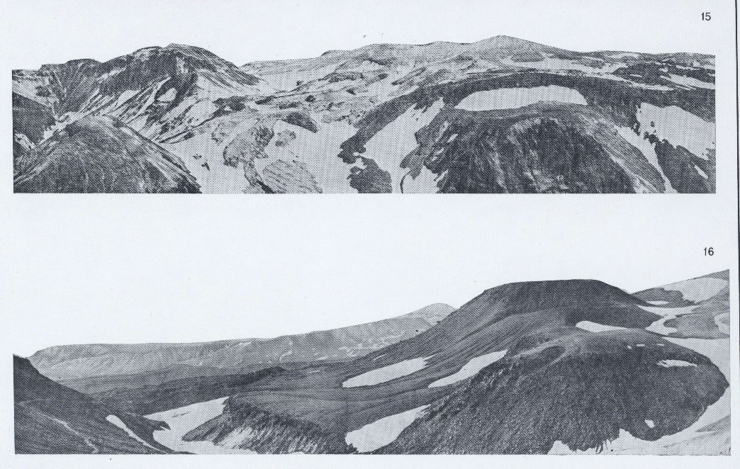 Вершинная часть вулкана Эбеко и его конус Неожиданный. Фото: Геопортал РГО