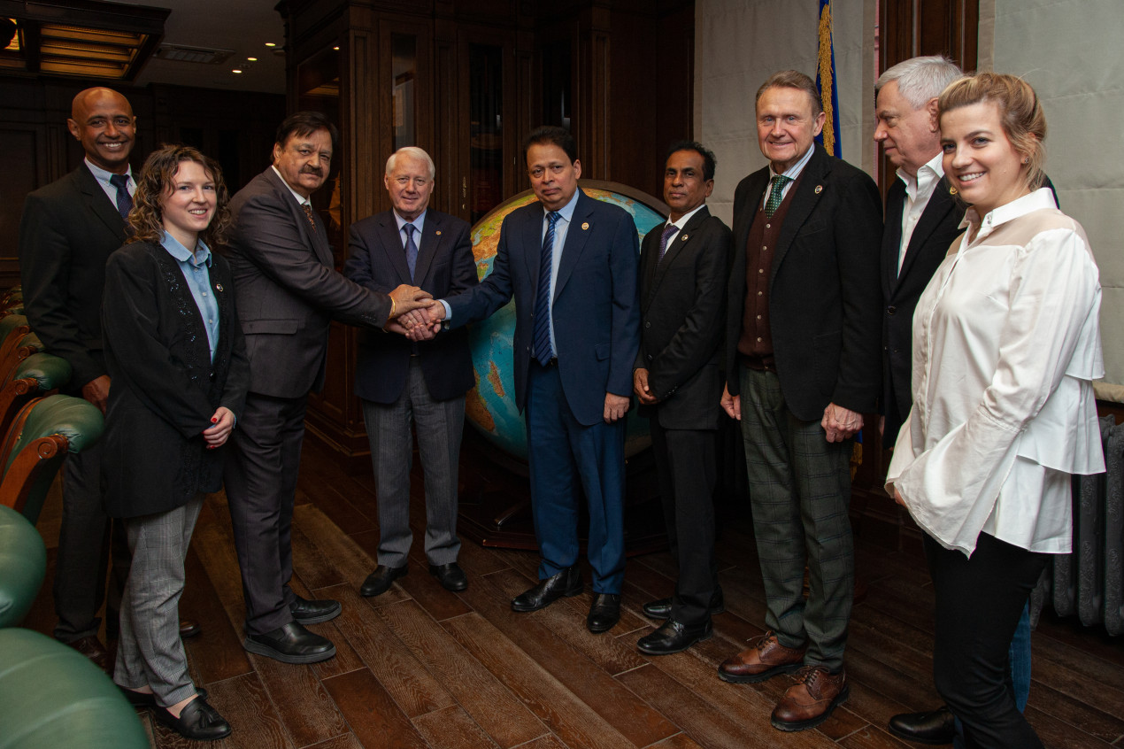 Participants of the meeting at the Headquarters of the RGS in Moscow. Photo: Anna Yurgenson / RGS press service