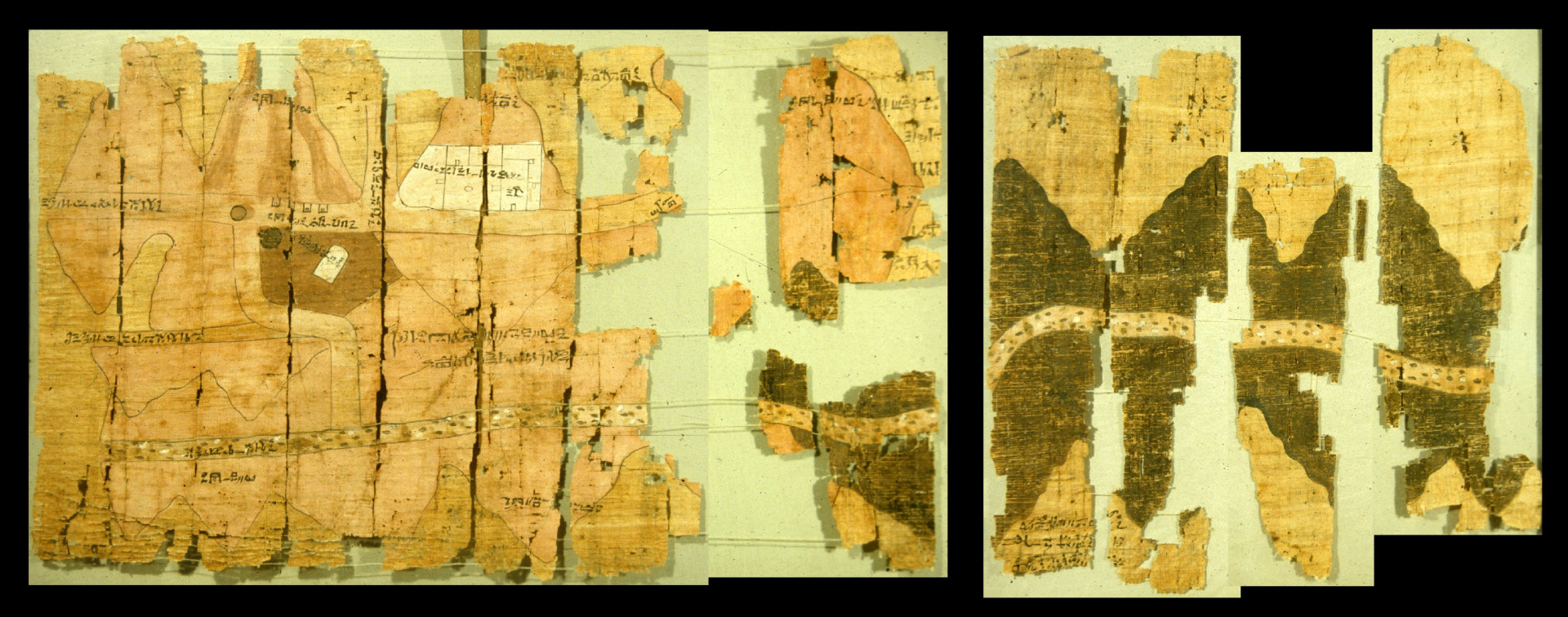 Египетская папирусная карта. Фото: https://en.wikipedia.org/wiki/Turin_Papyrus_Map