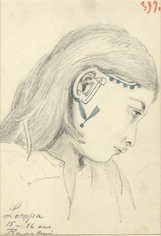 A drawing by Miklukho-Maclay from the archive of the Society