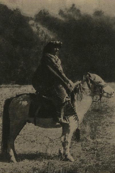 Изображение всадника на тибетской лошади из книги Петра Козлова «Тибет и далай-лама». Фото: rusneb.ru