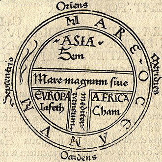 T-O map from the encyclopedia by Isidore of Seville. Photo: University of Texas, Arlington https://libraries.uta.edu