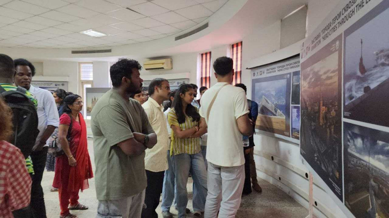 At the RGS exhibition. Photo: Ratish Nair