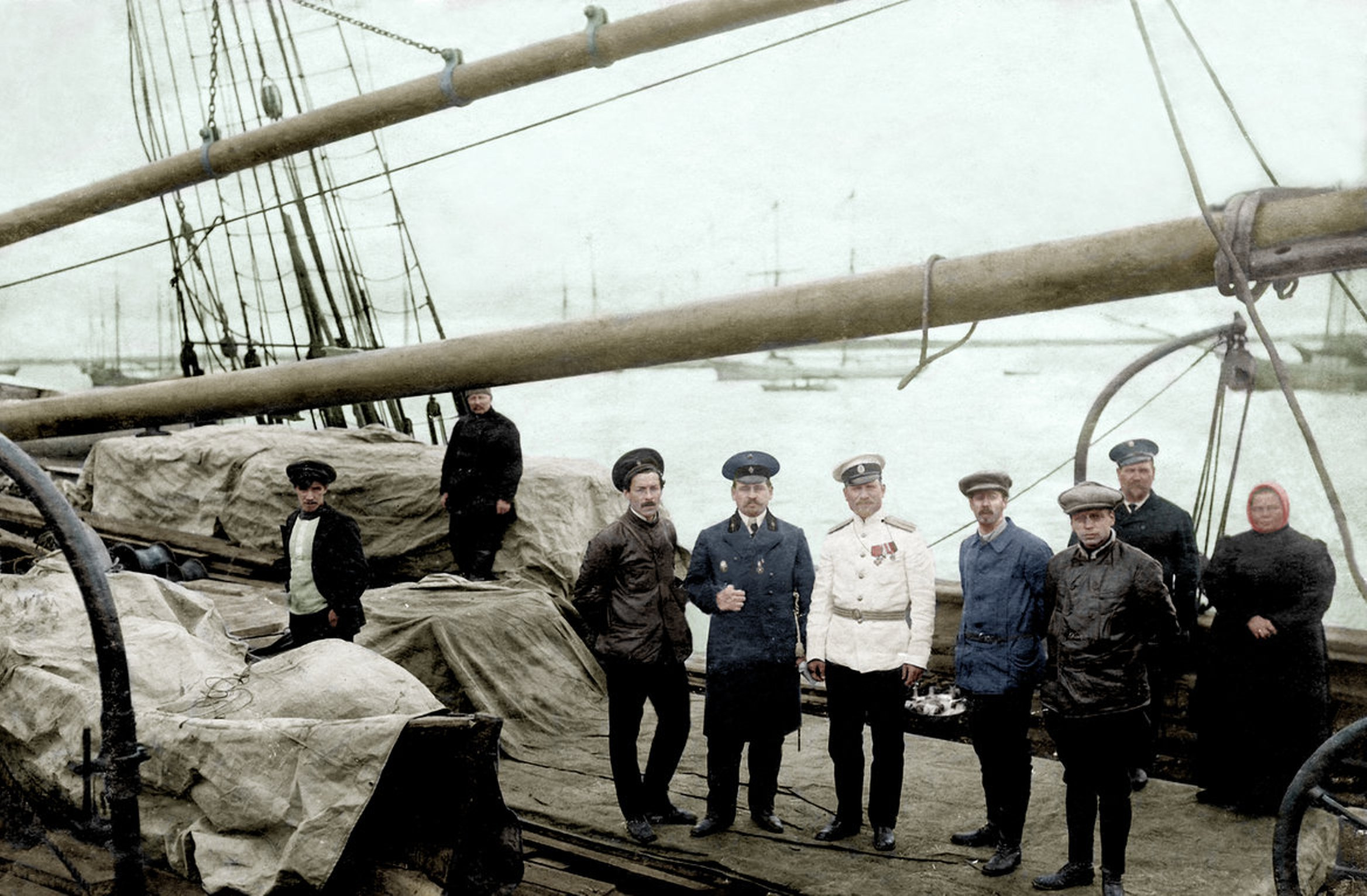 Экспедиция Георгия Седова перед отплытием. Архангельск. 1912 год. Фото из фондов музея Арктики и Антарктики