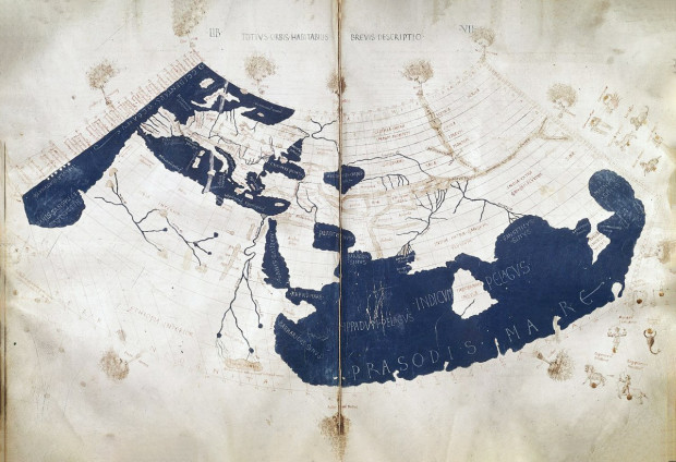 Карта мира Птолемея, выполненная Максимом Плануде. Фото: https://en.wikipedia.org