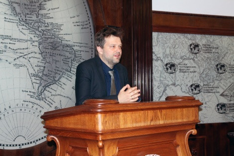 Director of the Department Viktor Senichkin greeted the guests of the Open Day. Photo by Tatiana Nikolaeva