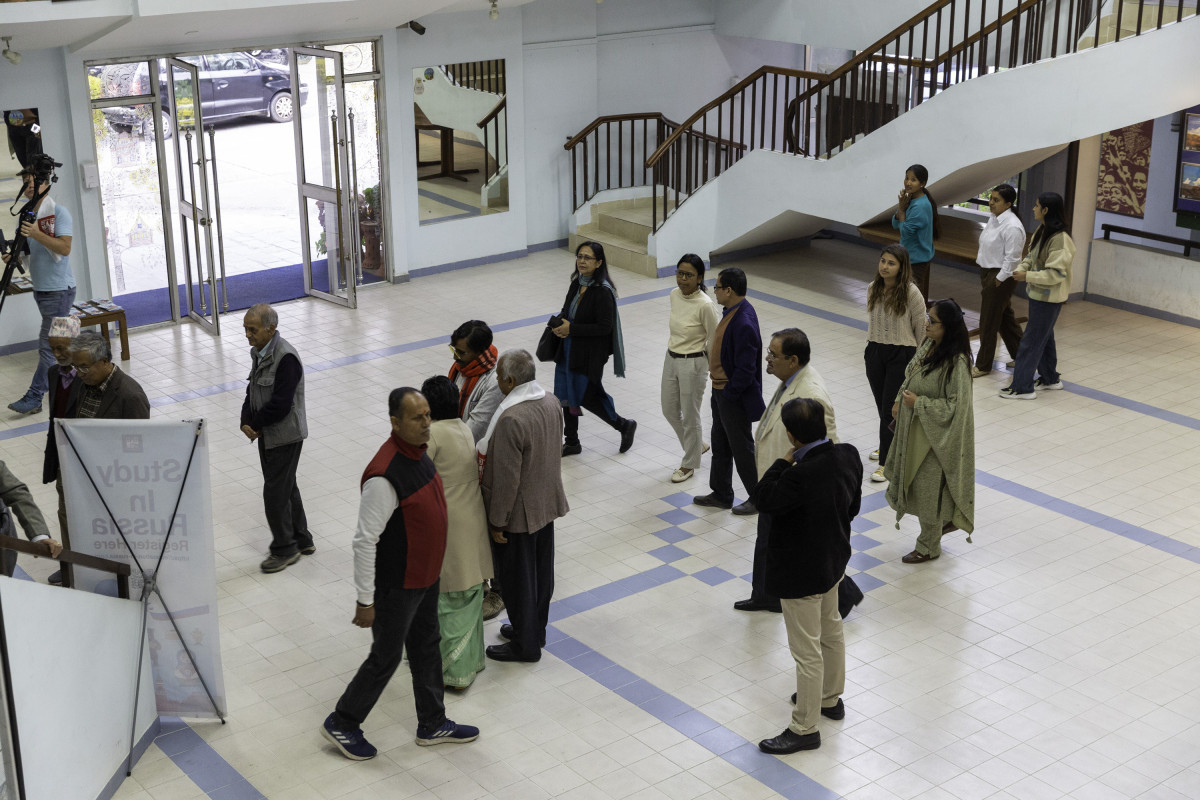 At the RGS’s exhibition at the Russian House in Kathmandu. Photo: Dmitry Gritsenko