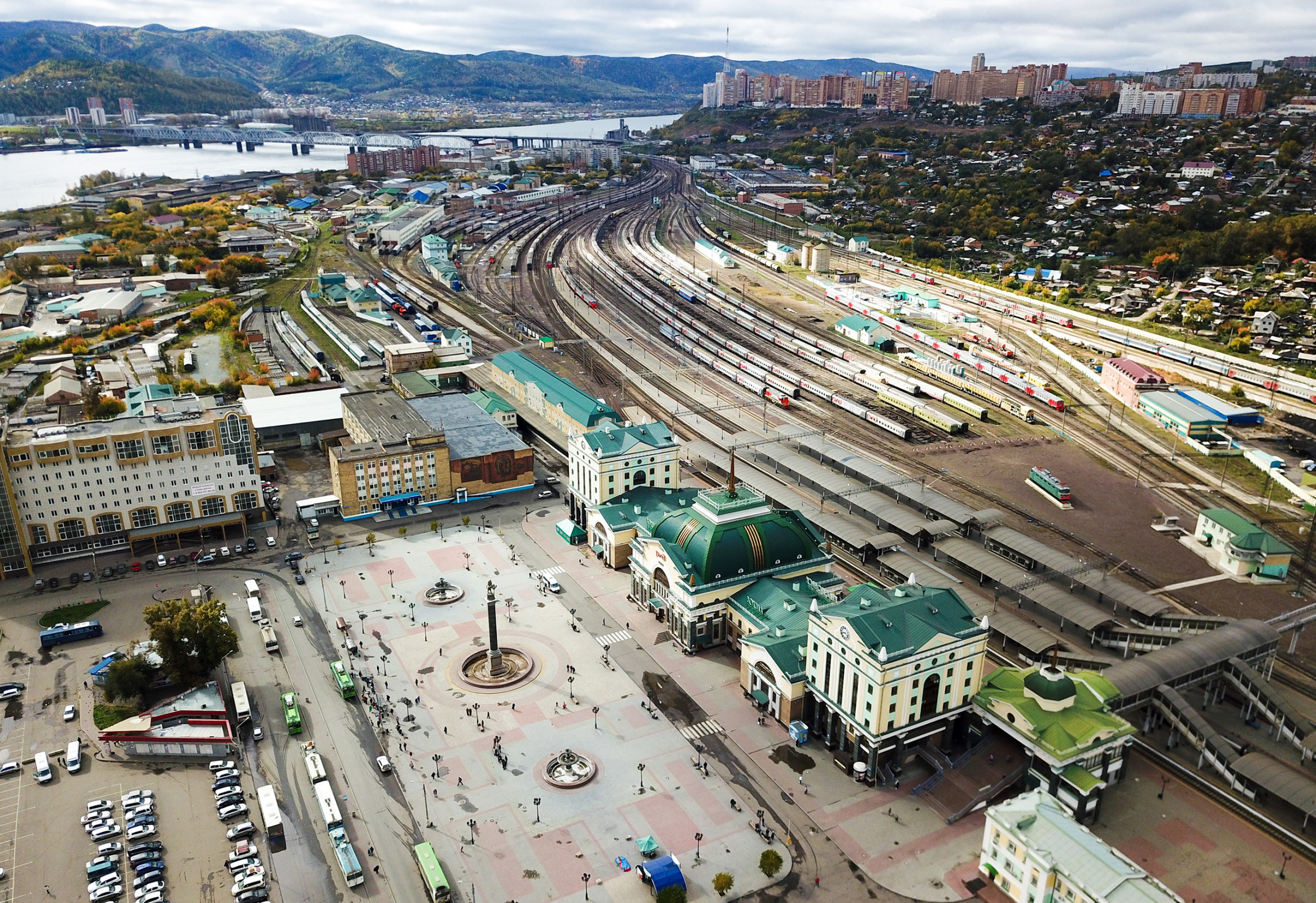 Железнодорожный узел в Красноярске. Фото: Роман Сотников, участник конкурса РГО 