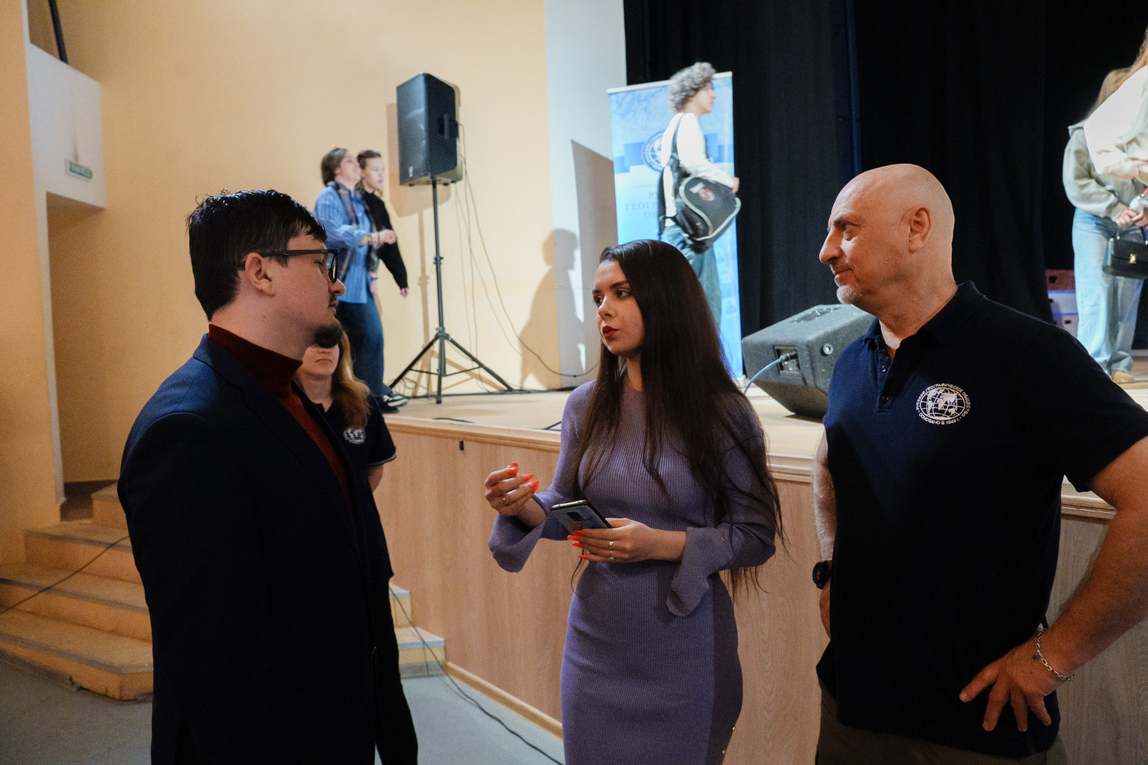 Ариф Хазрат, Полина Романова и Алексей Никулин. Фото: пресс-служба Костромского областного отделения РГО