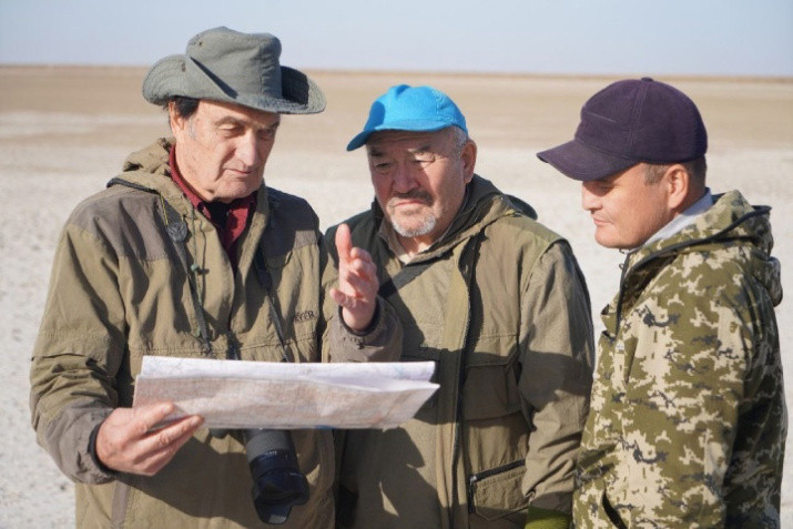 Aleksandr Chibilev with colleagues from Kazakhstan. Photo: Pavel Velmovsky