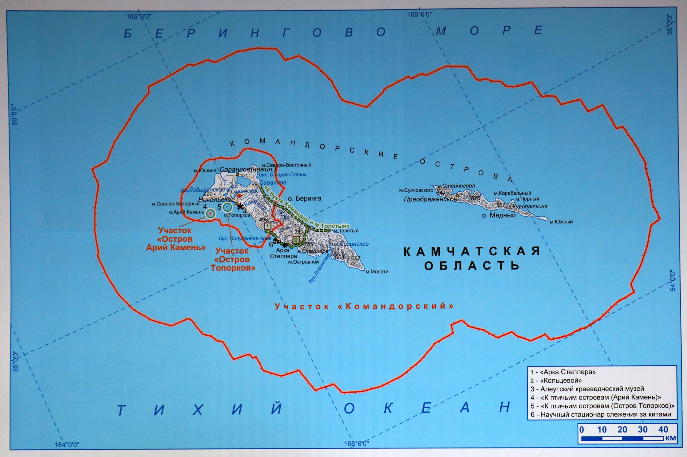 Где командорские острова на карте