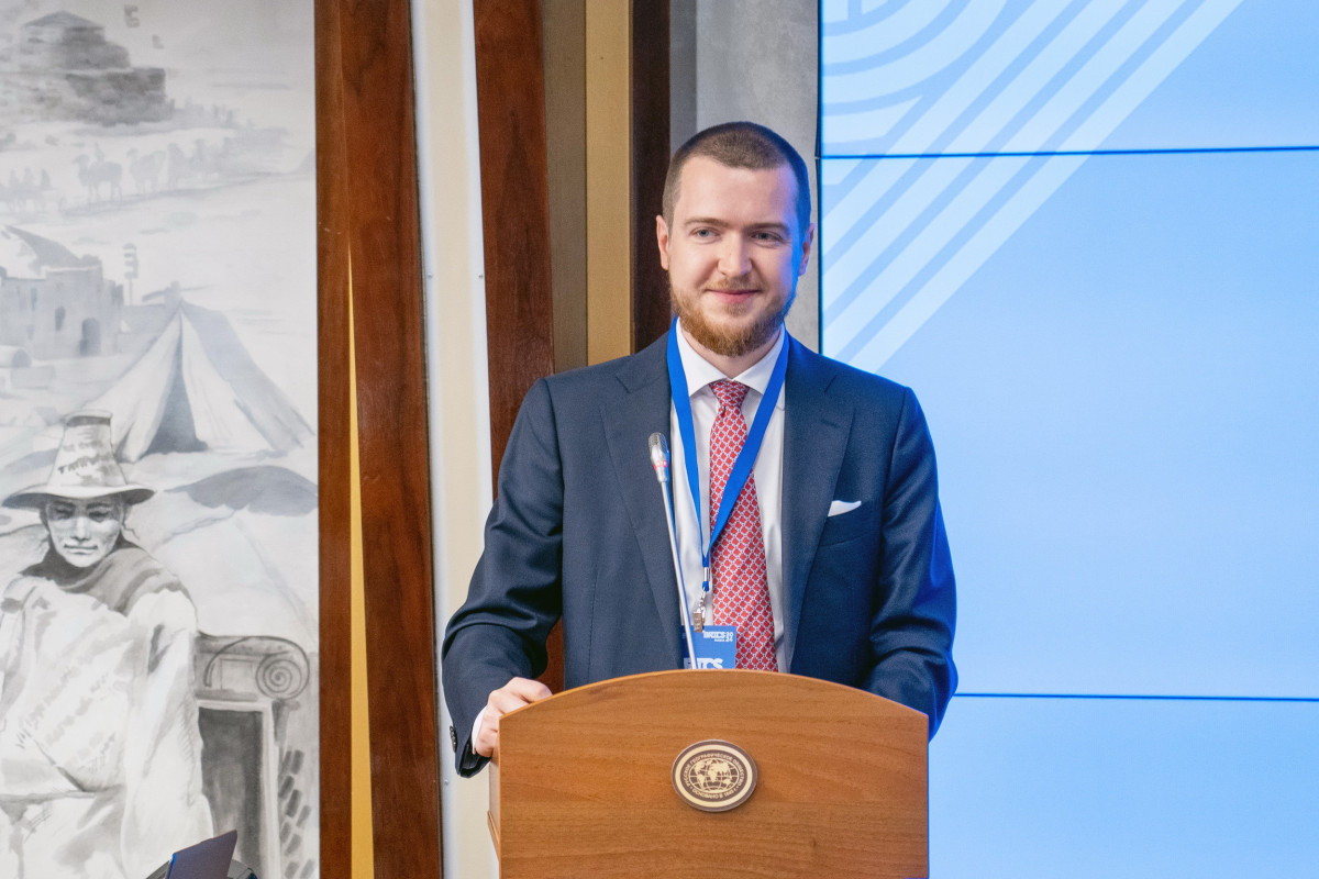 Mikhail Pontser, Second Secretary of the Department of Foreign Policy Planning of the Ministry of Foreign Affairs of the Russian Federation. Photo: Vladimir Neskoromny / RGS Press Service