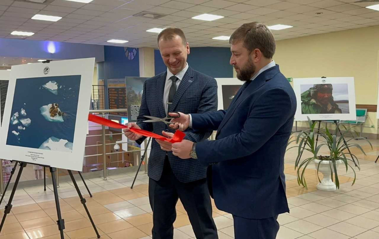 Opening of the exhibition. Photo: Vera Kovalevskaya / press service of the RGS Headquarters in St. Petersburg