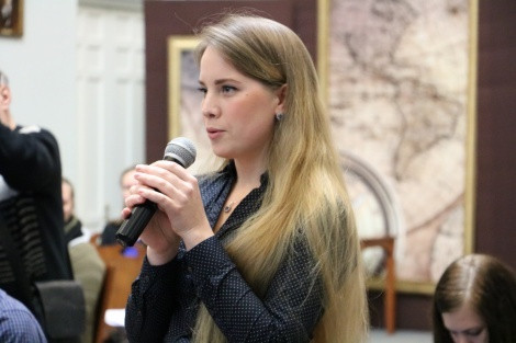 A meeting of the Youth Club of the St. Petersburg branch of the Russian Geographical Society. Photo by: Tatiana Nikolaeva