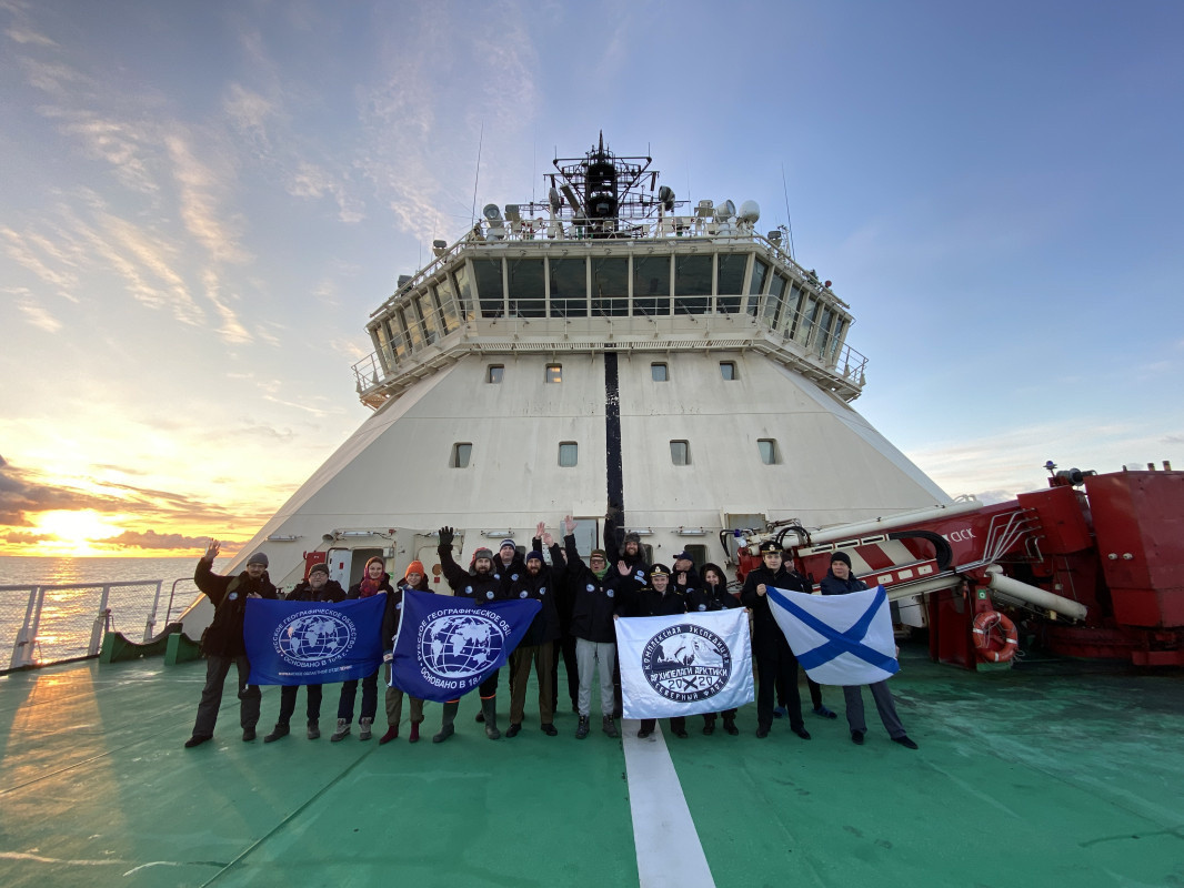 Members of the film crew in the Arctic. Photo provided by the project participants