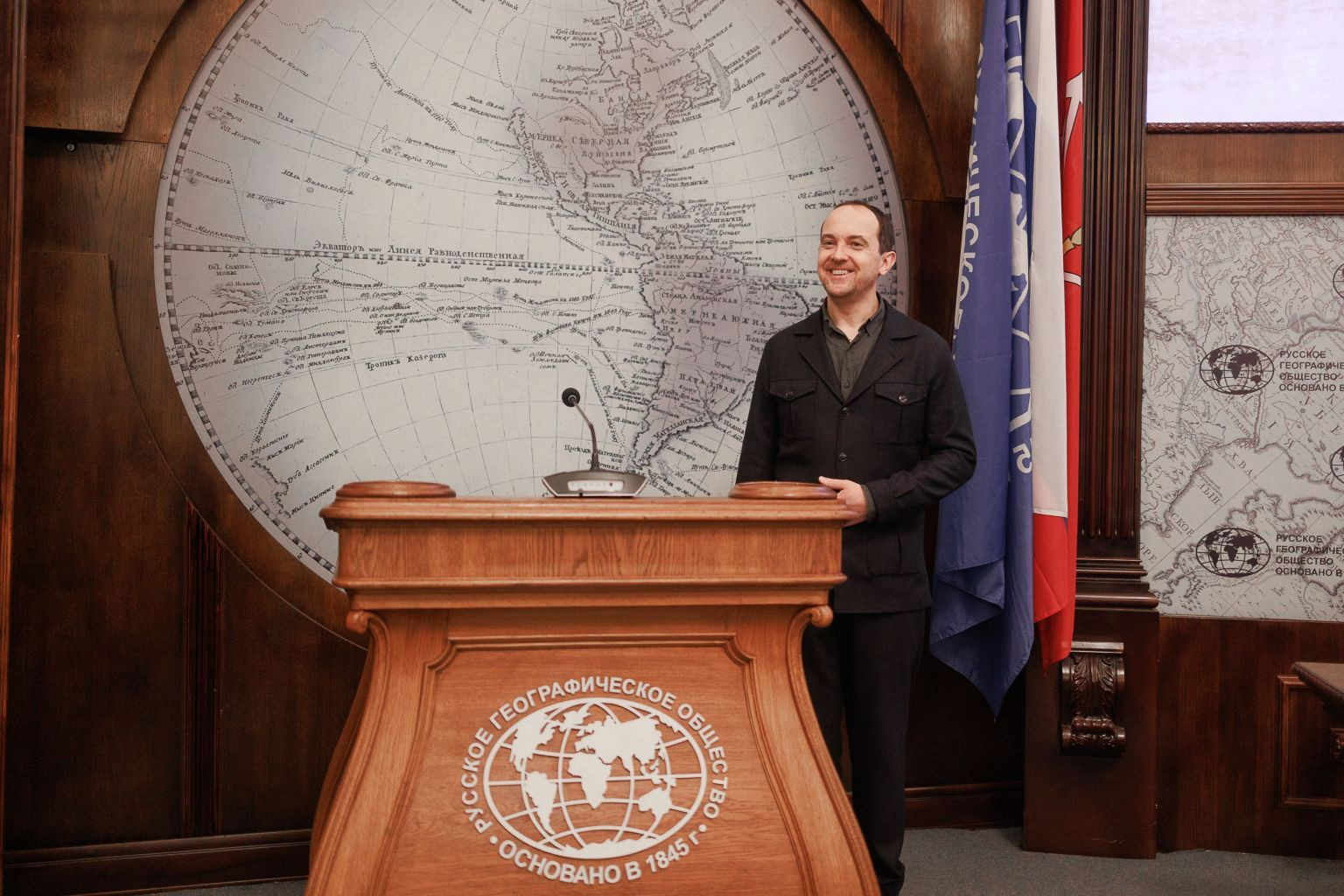 Визит Ильи Чукалина в Штаб-квартиру Русского географического общества. Фото: Ольга Семенова / пресс-служба Штаб-квартиры РГО в Санкт-Петербурге